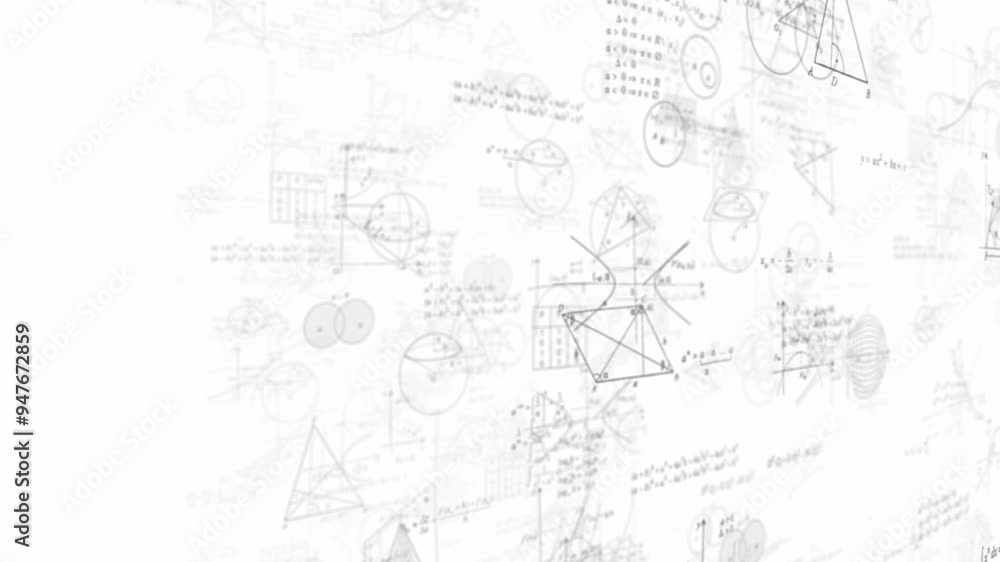 Math symbols and equations suspended in space, with the camera exploring their complexity. The shallow depth of field adds a soft blur to the front and back of the scene. Math symbols and equations suspended in space, with the camera exploring their complexity. The shallow depth of field adds a soft blur to the front and back of the scene.