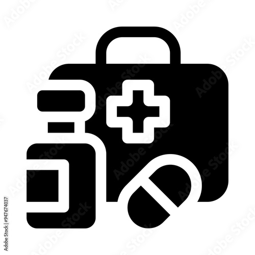 first aid glyph icon