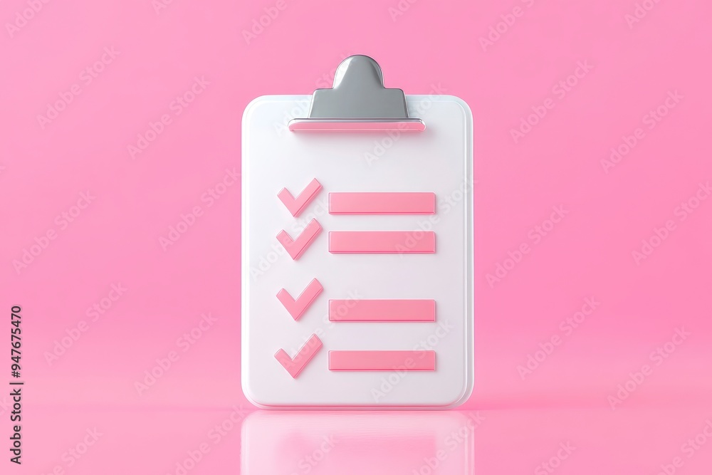 3d white clipboard business task management todo check list icon pink background, efficient work on project plan 3d, with generative ai 3d white clipboard business task management todo check list icon pink background, efficient work on project plan 3d, with generative ai