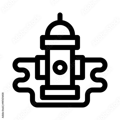 firefighting line icon