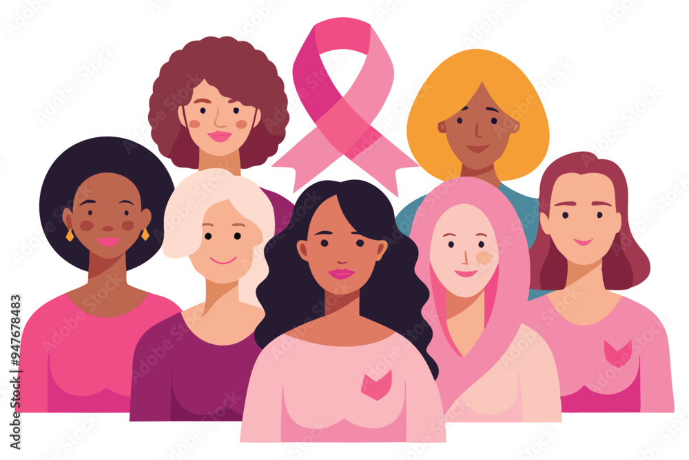 A group of women of various ethnic backgrounds