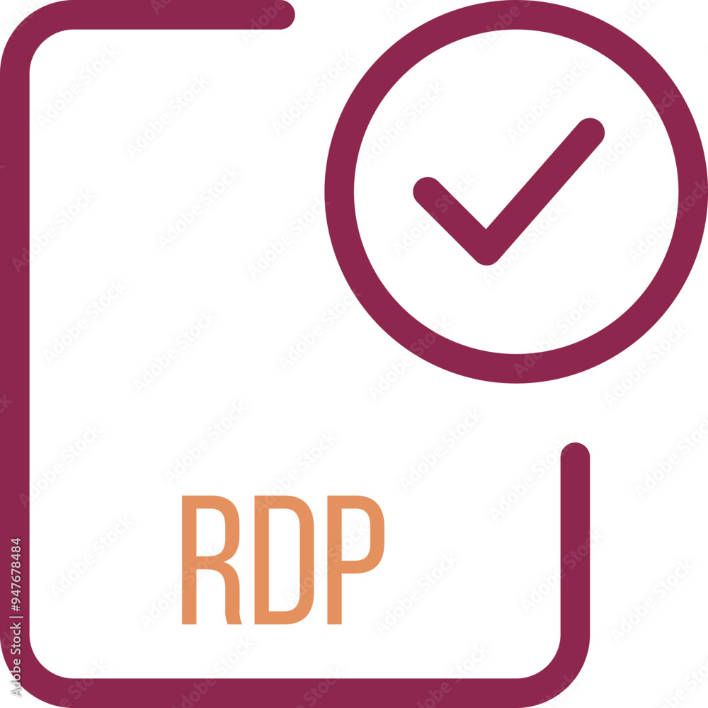 RDP File icon with checked mark RDP File icon with checked mark