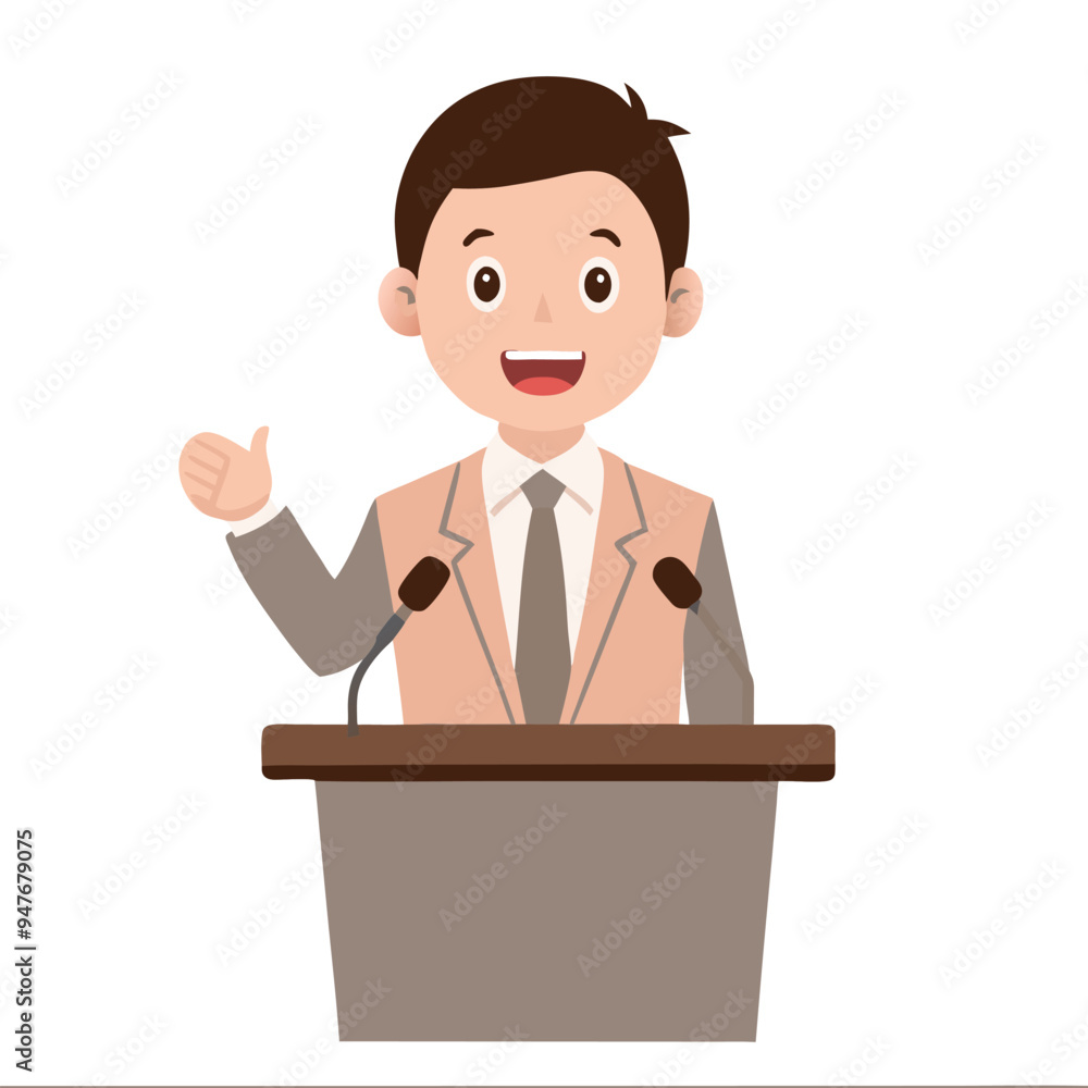 Confident Male Presenter Delivering a Professional Presentation Confident Male Presenter Delivering a Professional Presentation