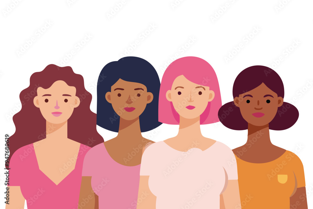 A group of women of various ethnic backgrounds A group of women of various ethnic backgrounds