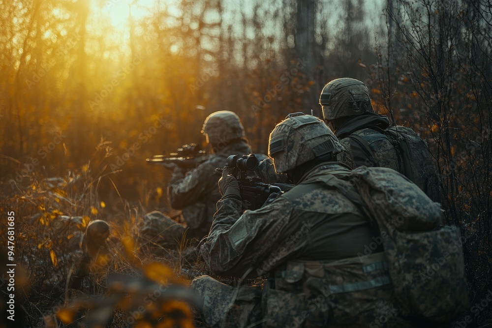 Military operation rangers in action captured in dynamic photography during tactical maneuvers Military operation rangers in action captured in dynamic photography during tactical maneuvers