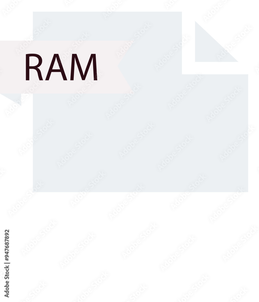 Fototapeta premium RAM File format icon roe color fill
