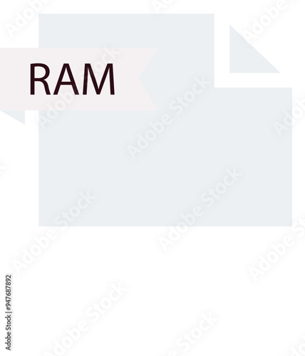 RAM File format icon roe color fill