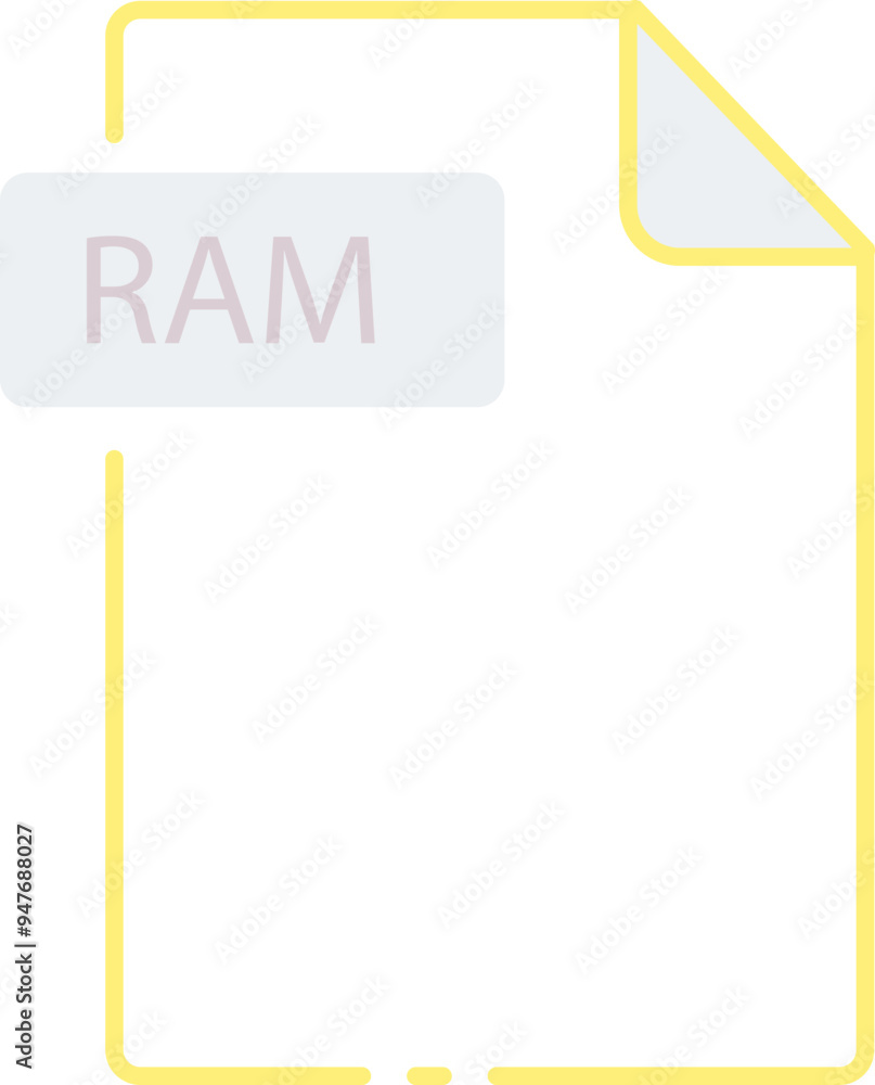 RAM File format minimal icon outline RAM File format minimal icon outline