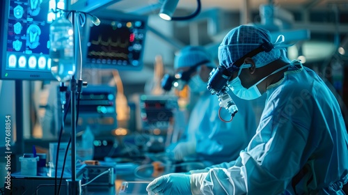 Surgeon Performing a Surgical Procedure in an Operating Room