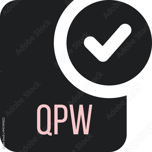 QPW ip file icon with black checked mark