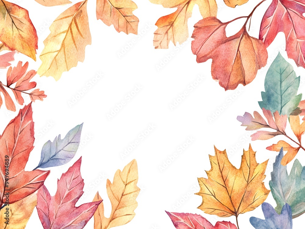 autumn leaves, Fallen leaves, illustration, background, Generative AI autumn leaves, Fallen leaves, illustration, background, Generative AI