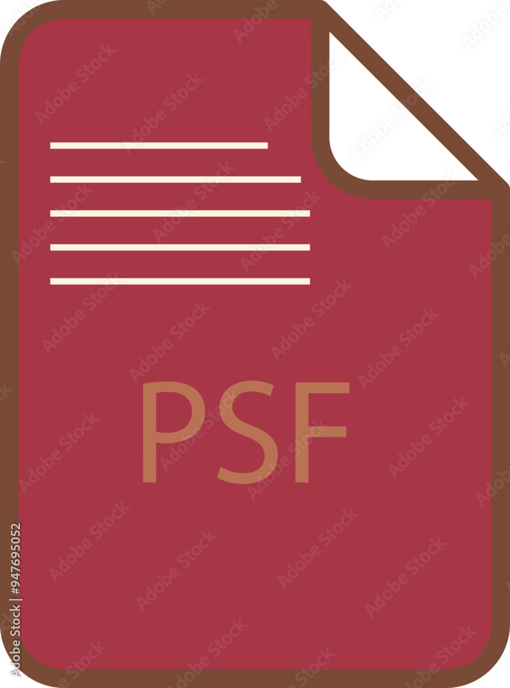 PSF File icon fill and outline rounded corners PSF File icon fill and outline rounded corners