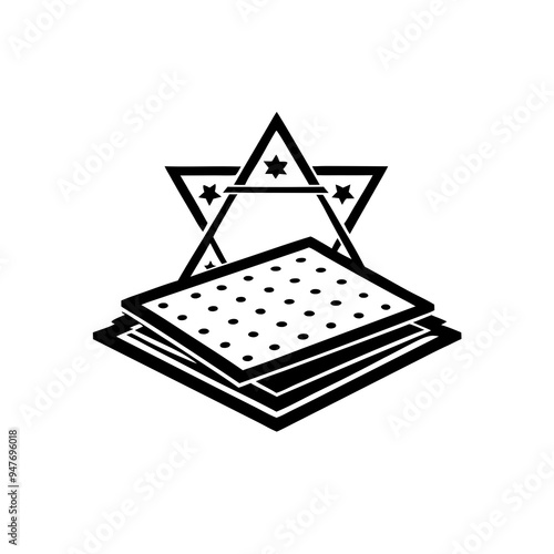 Passover Matzah with Star of David