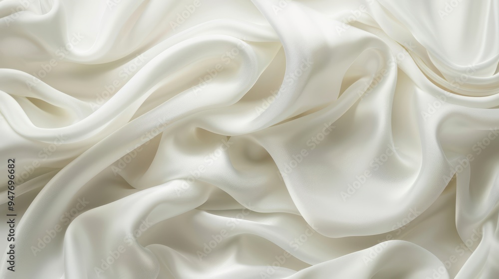 Fototapeta premium Abstract Draped White Fabric Texture