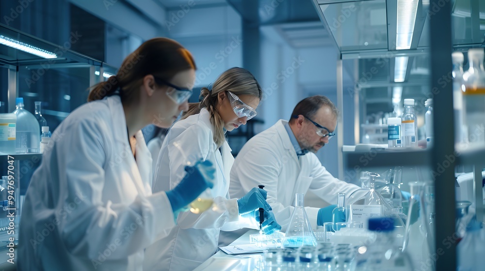 Scientists Working in a Modern Laboratory Scientists Working in a Modern Laboratory