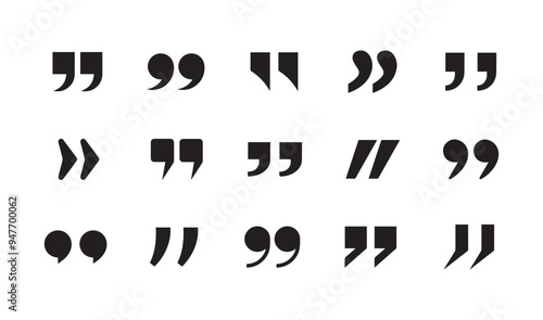 Quotation mark and quote mark set