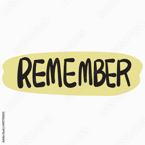 Remember Doodle English Calendar Reminder Lettering Memo Calendar Sticker