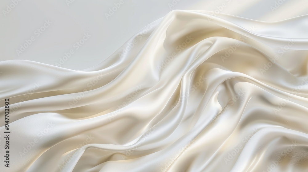 Obraz premium Abstract Draped White Fabric Texture