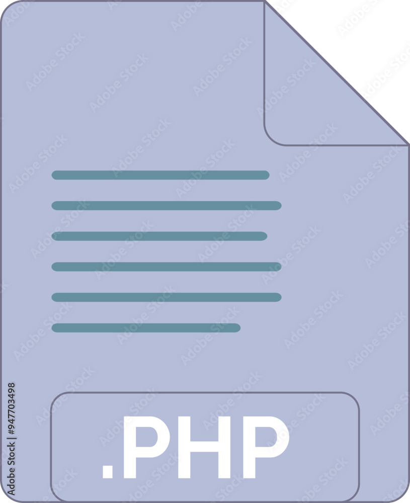 PHP File icon little lines outline PHP File icon little lines outline