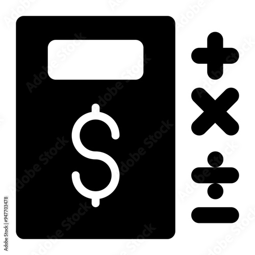 accounting, journal, reporting, business, bookkeeping solid or glyph icon