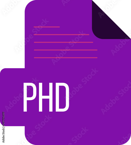 PHD ip icon black & grey fill with symbol