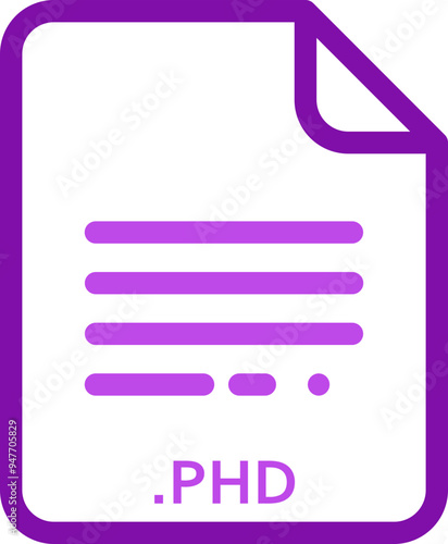 PHD doted and dashed icon inside transparent