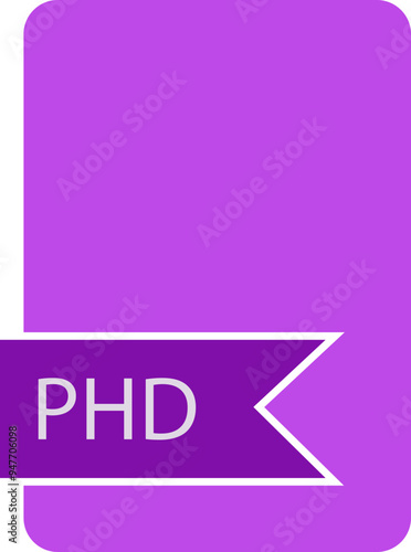 PHD File format icon label contour