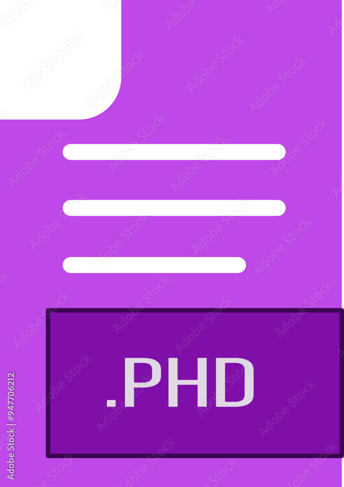 PHD File format icon rounded dashed outline PHD File format icon rounded dashed outline
