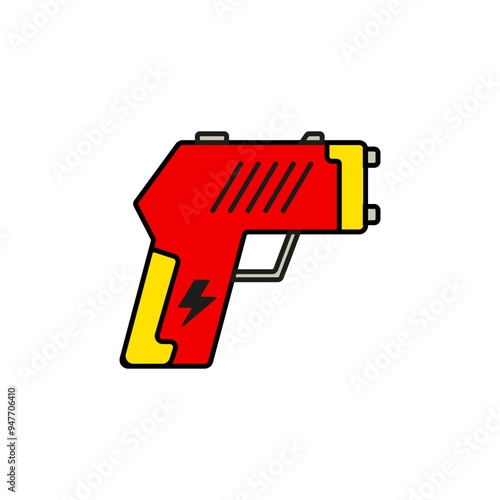 Stun gun vector isolated illustration