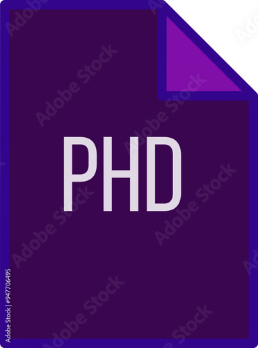 PHD File icon fill crisp corner