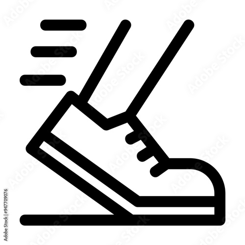 Running Line Icon Vector