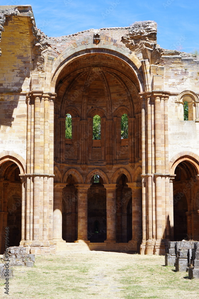 ruined cistercian monastery gyrola in castilla y leon, spain ruined cistercian monastery gyrola in castilla y leon, spain