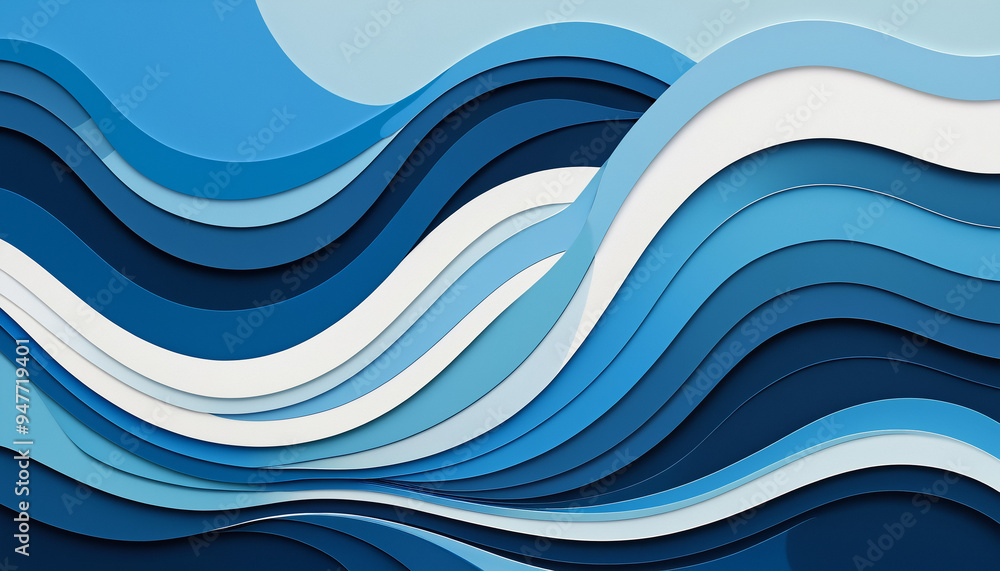 Fond abstrait 3D eau vague conceptuel tons bleu blanc mer. Fond abstrait 3D eau vague conceptuel tons bleu blanc mer.