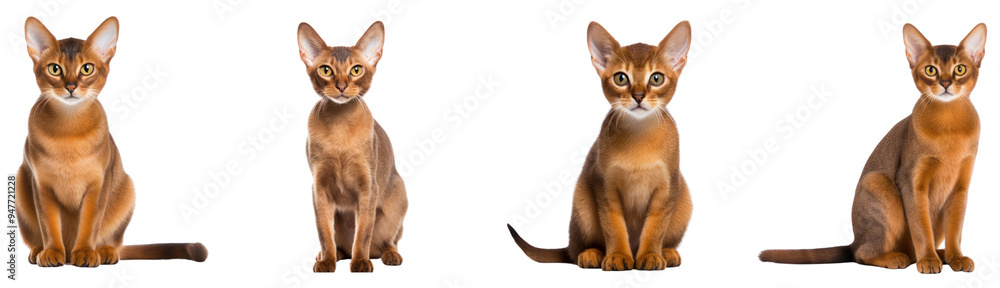 Orange cat png cut out element set Orange cat png cut out element set