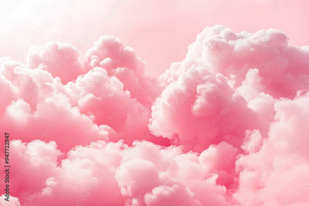 Pink pastel background with fluffy clouds. Pink pastel background with fluffy clouds.