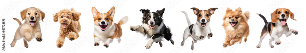 Running dog png cut out element set Running dog png cut out element set