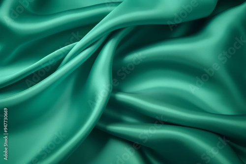 Wallpaper Mural Processed collage of emerald green silk surface texture. Background for banner, backdrop Torontodigital.ca