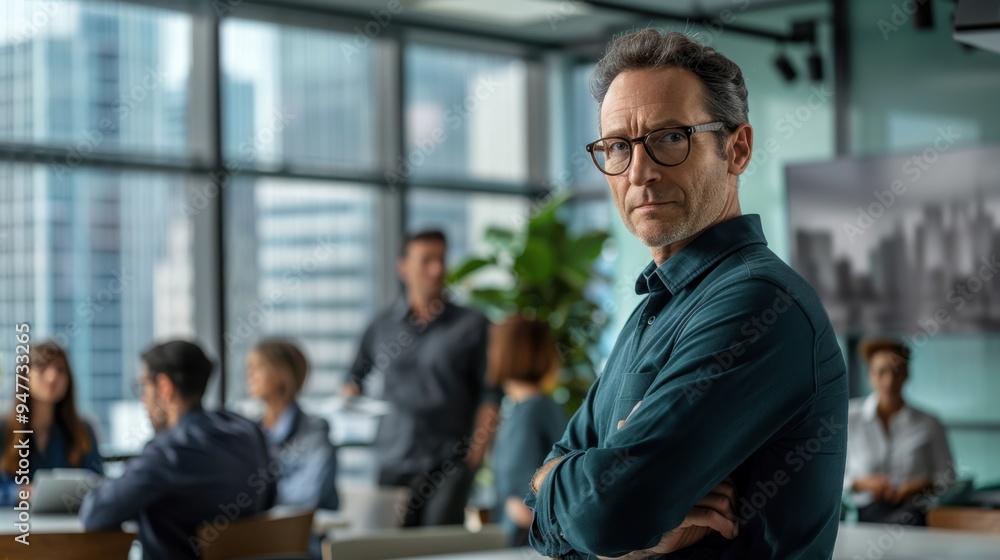 The businessman in the office The businessman in the office