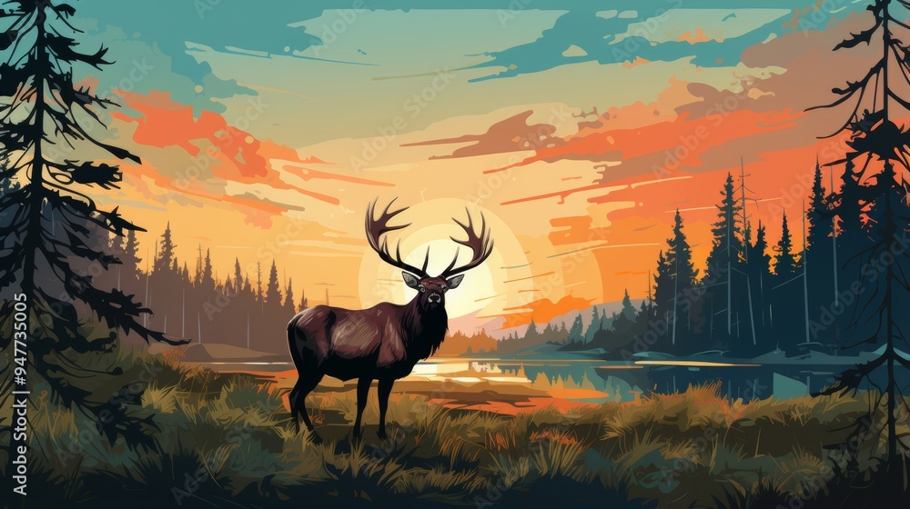 Naklejka premium National Wildlife Protection Day, December 26, Generative AI