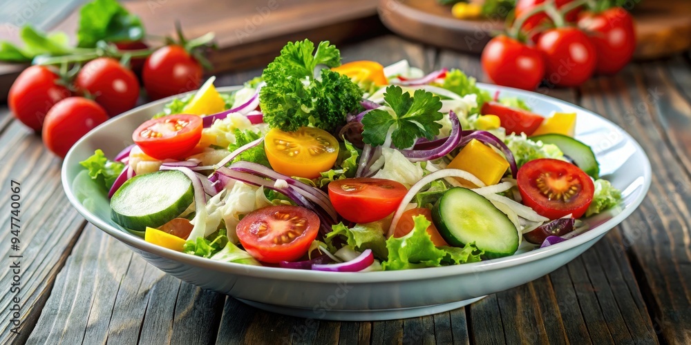 Fresh vegetarian salad with cabbage, tomato, cucumber, and other fresh vegetables , vegetarian diet, fresh, vegetables, cabbage Fresh vegetarian salad with cabbage, tomato, cucumber, and other fresh vegetables , vegetarian diet, fresh, vegetables, cabbage