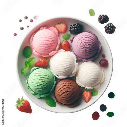 Ice Cream in Hand on a transparent Background 