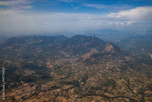 vue aérienne de la région de Naples en Italie