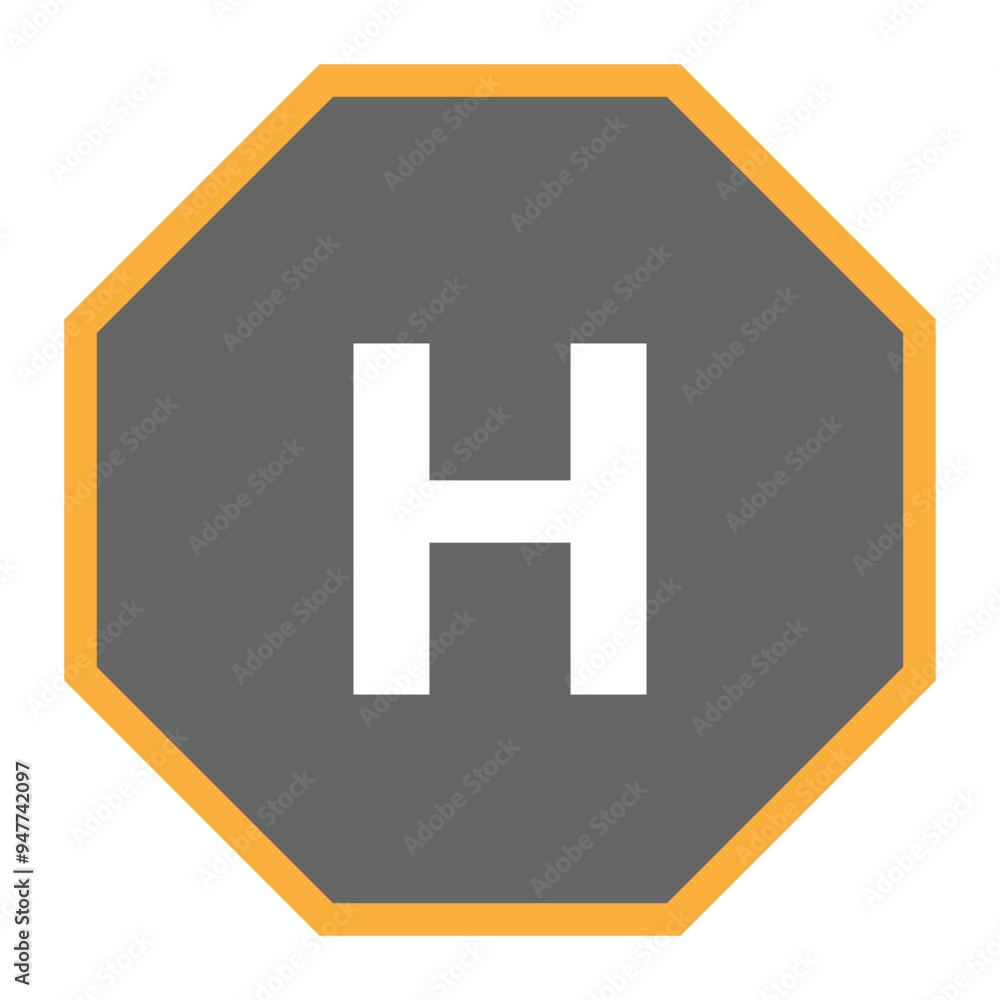 Fototapeta premium Helipad for Helicopter. Vector Illustration.