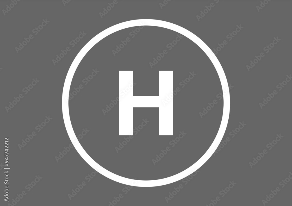 Helipad for Helicopter. Vector Illustration. Helipad for Helicopter. Vector Illustration.