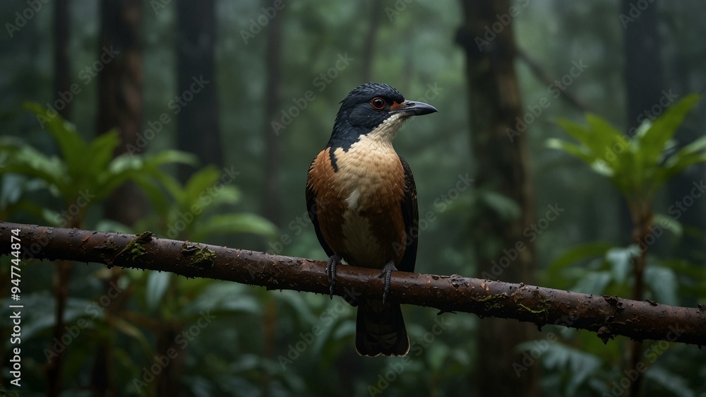 Bird, Sumatran Ground Cuckoo in their habitat Bird, Sumatran Ground Cuckoo in their habitat
