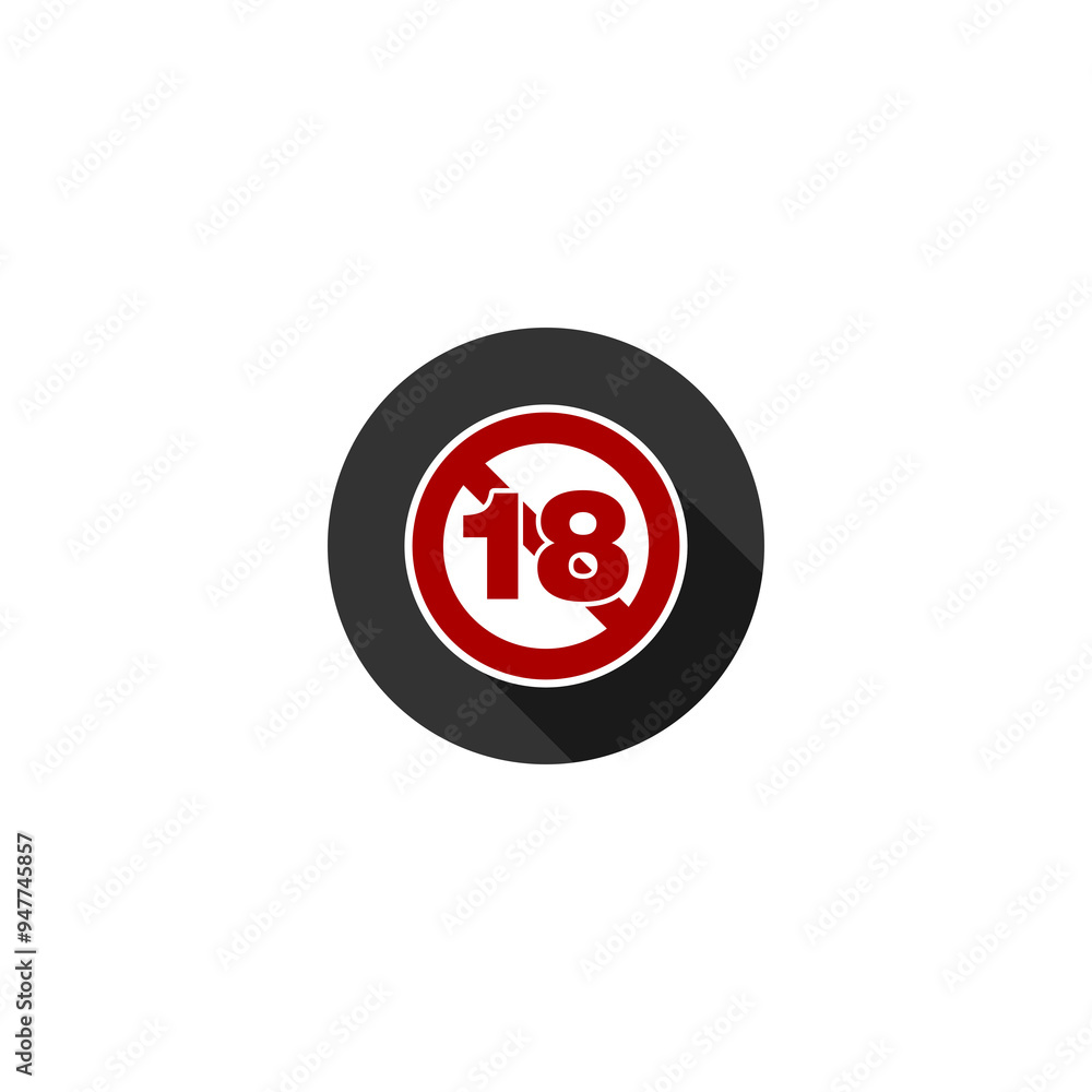 Obraz premium Adults only content sign icon isolated on transparent background