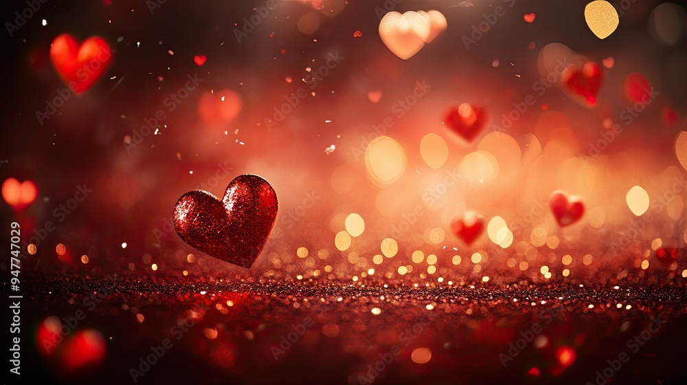 Heart-themed Valentine's Day background with romantic red tones and a scattering of hearts, perfect for love-filled designs. Heart-themed Valentine's Day background with romantic red tones and a scattering of hearts, perfect for love-filled designs.
