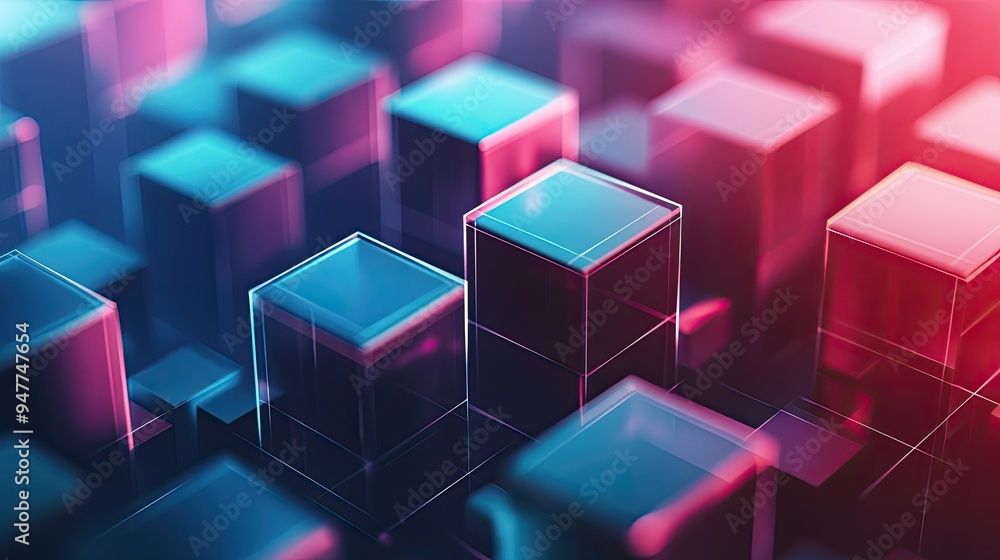 Isometric 3D cubes on a sleek, futuristic background, capturing the essence of innovation and technology in business. Isometric 3D cubes on a sleek, futuristic background, capturing the essence of innovation and technology in business.