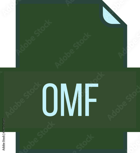 OMF File icon fill and outline crisp corners