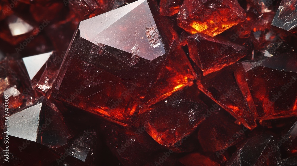 Pyrope garnet gemstone with vibrant red colors, captured in extreme detail to showcase its natural clarity and brilliance. Pyrope garnet gemstone with vibrant red colors, captured in extreme detail to showcase its natural clarity and brilliance.